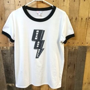 LuLaRoe "Rock And Roll" Shirt/Size Large